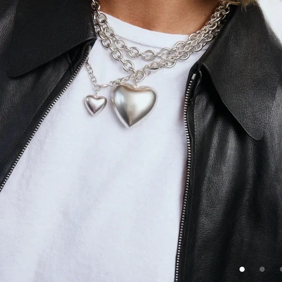 Roxanne Assoulin Silver Heart Necklace - Picture 3 of 8